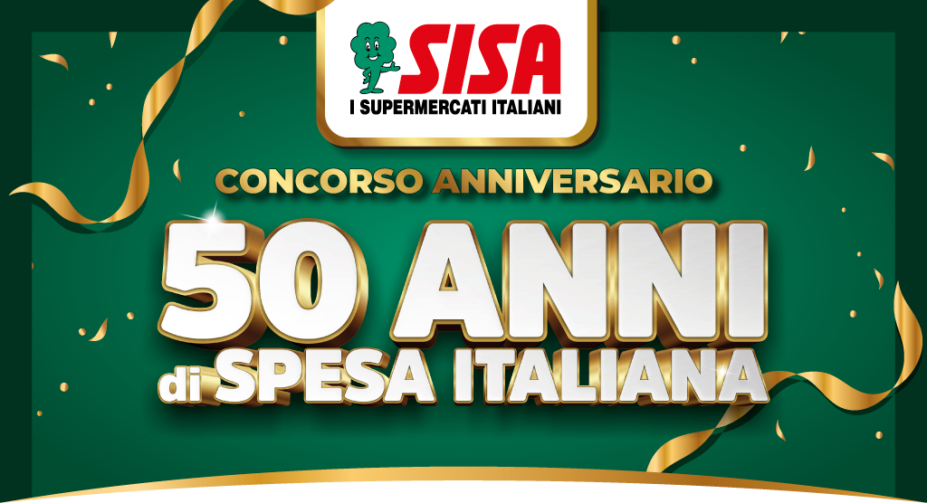 Logo SISA - Concorso Anniversario 50 anni di spesa italiana